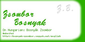 zsombor bosnyak business card