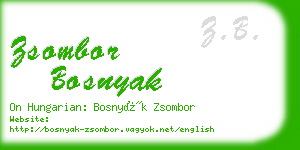 zsombor bosnyak business card